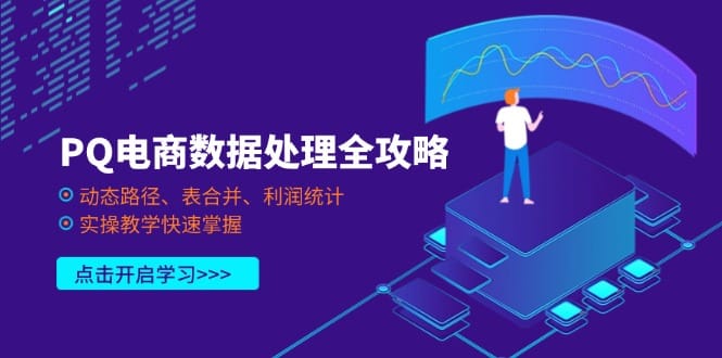 PQ电商数据处理全攻略，动态路径、表合并、利润统计，实操教学快速掌握-搞钱派