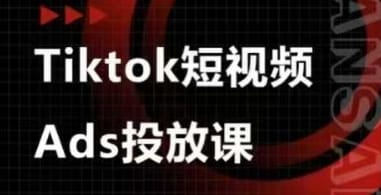 Ads视频投放课,tiktok短视频广告投放课-搞钱派